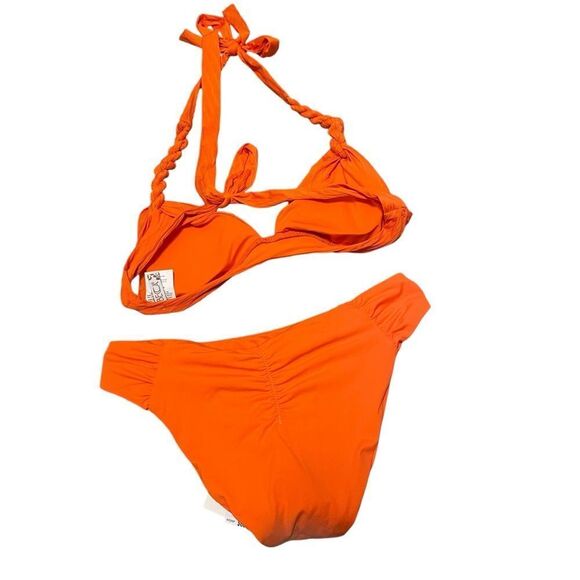 Becca by Rebecca Virtue Catalonia Halter Bikini Orange NWT - Picture 5 of 6